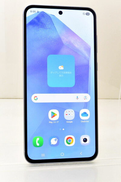 白ロム au SIMフリー SAMSUNG Galaxy A55 5G 128GB Android15 オーサム アイスブルー SCG27 初期化済 【m027806】【中古】【K20250818】