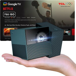 TCL PlayCube �v���W�F�N�^�[ Google TV �F�� 750ISO ���[���� �o�b�e���[���� �t�� HD 1080P �Z�œ_ �V�䓊�e �I�[�g�t�H�[�J�X ��`�␳ ���P�x