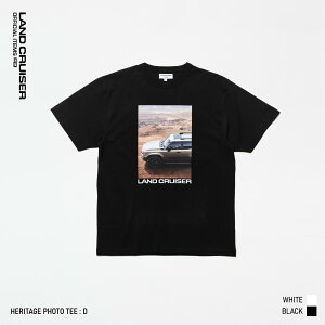 �y50%OFF�z�w���e�[�W �t�H�g �O���t�B�b�N T�V���c - �f�U�C��D HERITAGE PHOTO TEE:D 6.6oz �����@�����N�R�[�f ���j�Z�b�N�X WHITE/BLACK/M-XL �����h�N���[�U�[ �����N�� land cruiser �g���^ TOYOTA �I�t�B�V