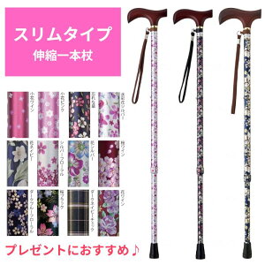 \27日9:59まで先着クーポン/【送料無料】【ウェルファン】夢ライフステッキ 柄杖伸縮型 スリムタイプ 杖 女性 歩行 移動 一本杖 軽量 伸縮杖 売れ筋 人気 贈り物 年寄り 誕生日 老人 高齢