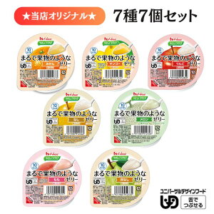 【ハウスギャバン】やさしくラクケア まるで果物のようなゼリー 7種7個セット 区分3 介護食 食事 簡単 ユニバーサルデザインフード 高齢者 やわらかい 栄養 食べやすい プレゼント 520022