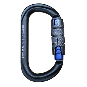 TREEPRO �g���v���A�N�V���� �A���~�I�[�o���J���r�i �`�^���O���[×�u���[ Aluminium Oval Karabiner Titaniumgray×Blue