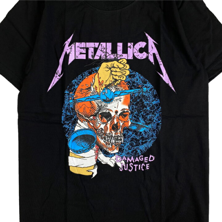 楽天市場】Metallica T-shirt メタリカ Tシャツ 半袖 Damaged Justice