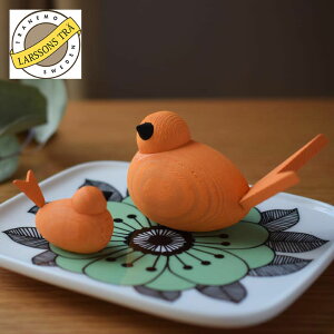 オブジェバードLarge/オレンジ Larssons Tra ラッセントレー オレンジ 北欧雑貨 木製 オールシーズン ミニチュア 北欧小物 インテリア スウェーデン おしゃれ 橙色 鳥 オレンジ バード 置物 北欧