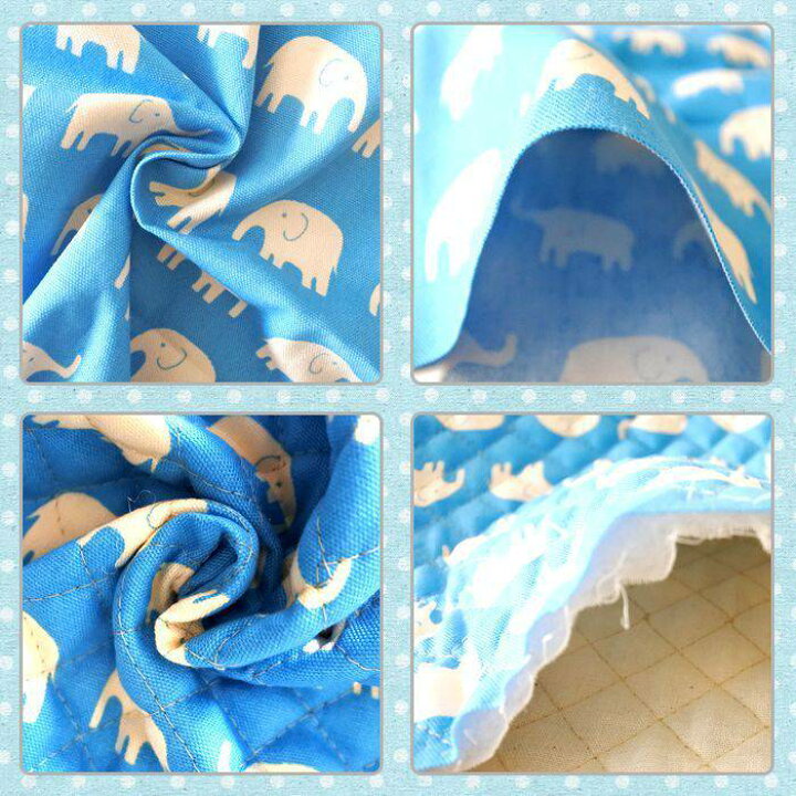 楽天市場】[カット済] ぞうさん ブルー/イエロー【コップ袋】手作り  