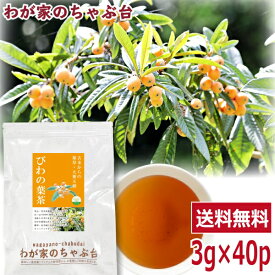 びわの葉茶 3g×40P 　〜送料無料 ビワの葉茶 びわのは茶 ティーバッグ ビワ 枇杷 葉 茶 大薬王樹 健康茶 ノンカフェイン メール便