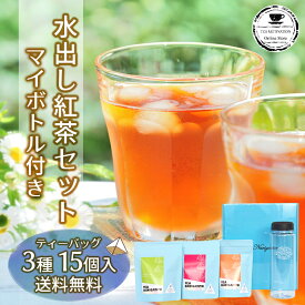 TEA NAVIGATION 紅茶 ギフト ティーバッグ 水出し アイスティー オリジナルマイボトル付 タチバナ産業 ピーチアップル マスカット アプリコット 各5包×3袋入 ギフト包装済 ホワイトデー 母の日 送料無料