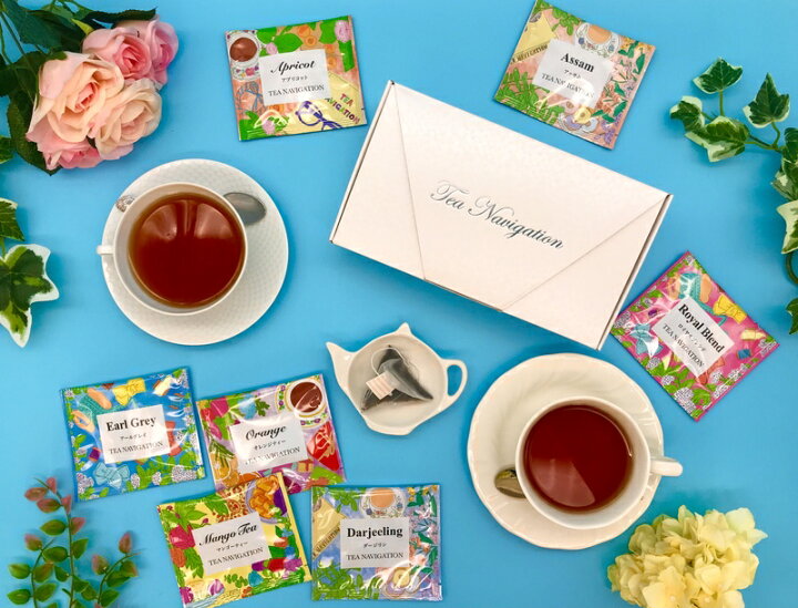 楽天市場 送料無料 Tea Navigationプレミアム紅茶アソート7種22包入り 紅茶 ギフト プレゼント 甘いものが苦手 中国茶 ハーブティー 三角ティーバッグ クリックポスト イラスト 可愛い おしゃれ かわいい 引き出物 誕生日 贈答 お返し Tnpas722 だんぼーる本舗