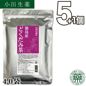 【送料無料】 小川生薬 徳島産どくだみ茶 国産(徳島産) 3g×40袋5個セットさらにもう1個プレゼント