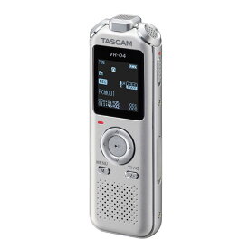 TASCAM(タスカム) VR-04-S ワイドFMラジオ搭載 ボイスレコーダー シルバー ICレコーダー 会議録音 議事録 ボイスメモ 備忘録 音楽プレーヤー 小型 日本メーカー スピーカー付