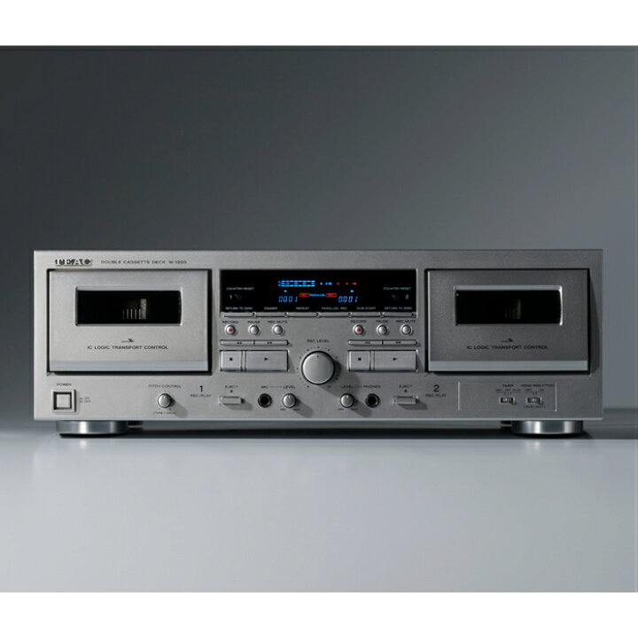楽天市場】TEAC(ティアック) W-1200-S(シルバー)リモコン付属 
