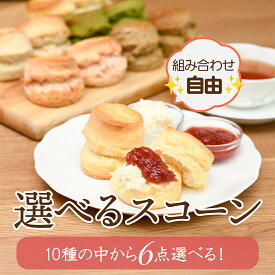 スコーンセット 10種類から【6種類】選べる 全種類 定番 紅茶専門店 お取り寄せ プレーン アールグレイ いちご ローズマリー 抹茶 セイボリー 12個入(2×6袋) 英国菓子 アフタヌーンティー 紅茶 クロテッドクリーム ギフト 常温 スイーツ ヌン活