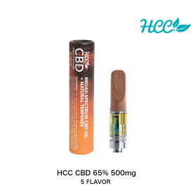 HCC CBD 65% 500mg ベイプ カートリッジ 高濃度 ブロードスペクトラム テルペン配合 ウッドマウスピース テルペン フレーバー 高純度 トロピカル ハワイ フルスペクトラム