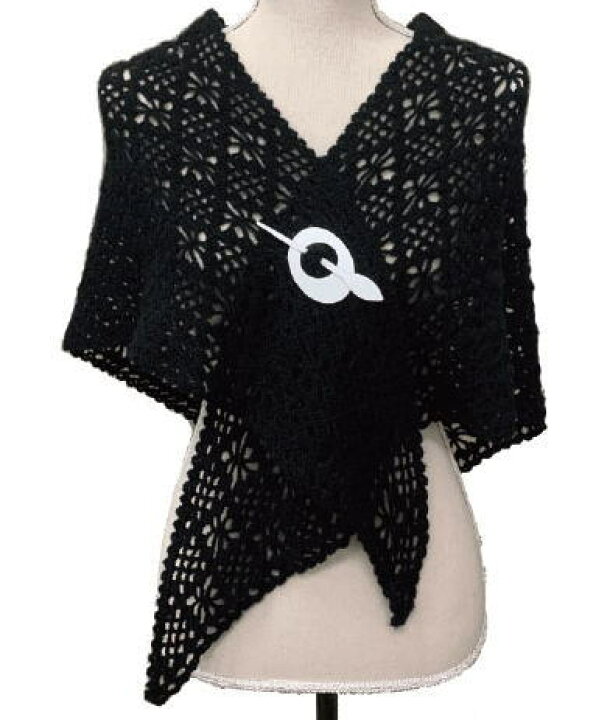 楽天市場】毛糸 アンゴラゴールドで編むお花模様の大判三角ストール  