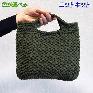 春夏毛糸 ロビンで編むミニトートバッグ セット 手編みキット ダイヤモンド毛糸 無料編み図 編み物キット ニットキット 極太毛糸