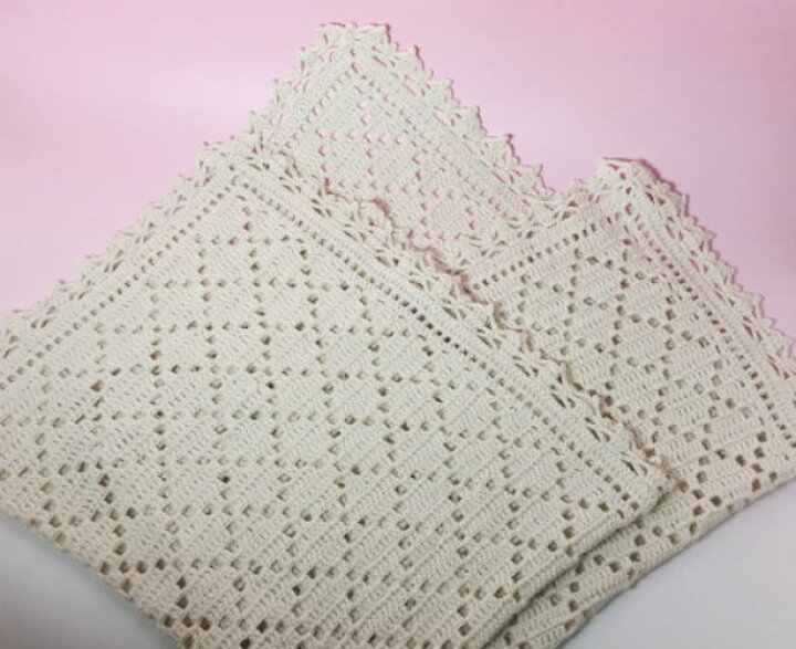 楽天市場 オーガニックコットン１００ のポームベビーカラーで編む赤ちゃん用おくるみアフガン 手編みキット ハマナカ 編み図 編みものキット 毛糸 毛糸専門店 手編みオーエン屋