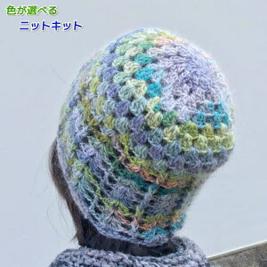 ドミナで編むかぎ針編みの帽子 手編みキット ダイヤモンド毛糸 編み図 編みものキット