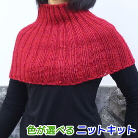 ●編み針セット●ツリーハウスリーブスで編むシンプルポンチョ オリムパス 手編みキット 編み図 編みものキット