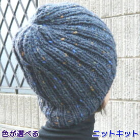 ●編み針セット●スターメで編むシンプルな帽子 手編みキット ハマナカ・リッチモア メンズ 編み図 編みものキット