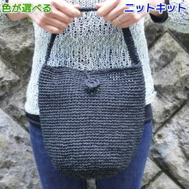 ●編み針セット●笹和紙で編むショルダーバッグ 手編みキット ダルマ 横田毛糸 無料編み図 編みものキット