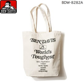 BEN DAVIS ベンデイビス トートバッグ コットン オーガニックキャンバス プリントトート 縦型 綿 メンズ レディース 肩がけバッグ BDW-8282A