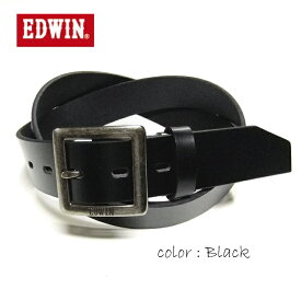 EDWIN エドウィン 35mm レザーベルト 本革 カジュアル ギャリソンベルト メンズ レディース 一枚革 ベーシック 0110938