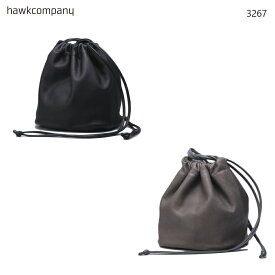 Hawk Company ホークカンパニー 2WAY巾着バッグ ショルダー ハンド 巾着ポーチ 本革 レザー メンズ レディース 男女兼用 日本製 斜めがけ 肩掛け 手提げ 3267