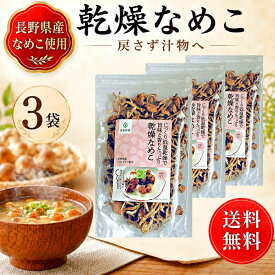 乾燥なめこ 20g×3袋 合計60g 長野県産 国産 乾燥きのこ まとめ買い みそ汁の具 なめこ汁 炊き込みご飯 保存食