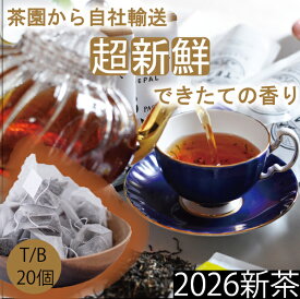 【2026年新茶】【無農薬】【ほんものの紅茶　茶色　ティーバッグ（20個）業務用透明袋】　イラム紅茶　カンチャンジャンガ茶園　ネパール紅茶　水出し紅茶にも最適