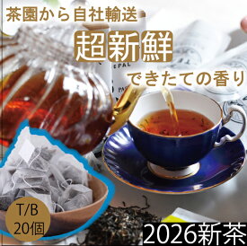 【2026年新茶】【無農薬】【ほんものの紅茶　青　ティーバッグ（20個）業務用透明袋】　イラム紅茶　シャングリラ茶園園　ネパール紅茶　水出し紅茶にも最適