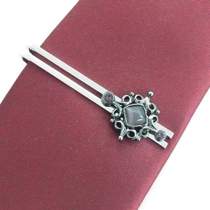 楽天市場】パープル キャッツアイ ネクタイ ピン タイバー メンズ 