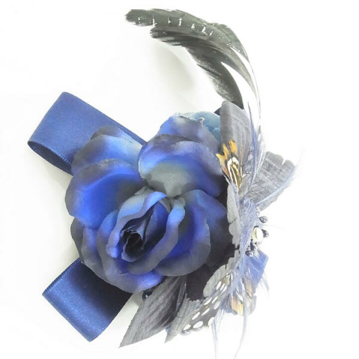 楽天市場 青薔薇 ブルー ローズ サテン リボン コサージュ ゴスロリ Tearsheaven Web Shop