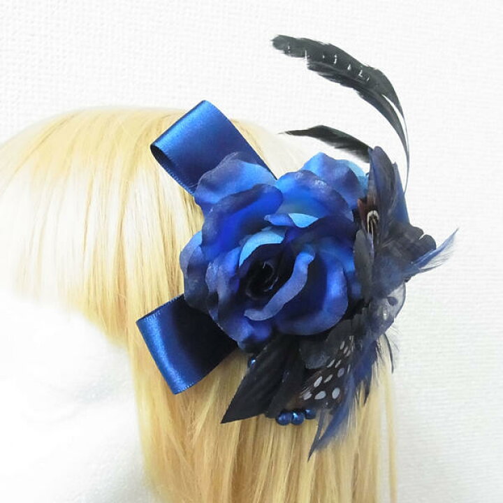 楽天市場 青薔薇 ブルー ローズ サテン リボン コサージュ ゴスロリ Tearsheaven Web Shop