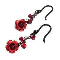 楽天市場】ピアス 薔薇 赤の通販