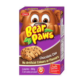 チョコチップ クッキー 240g (6個入) x12箱 Dare Bear Paws Chocolate Chip Cookie お歳暮 クリスマス ギフト プレゼント