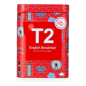 缶不良・T2 tea イングリッシュブレックファースト　English Breakfast 100g 紅茶 リーフティー ギフト プレゼント　誕生日