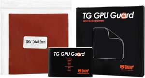 Thermal Grizzly TG GPU Guard Custom 100×100 1��(TG-GG-100-100-08) GPU �ی� �t�H�[���K�X�P�b�g 0.8mm�� / �����k�� / �K�[�h / �t�̋����΍� / �X�y�[�T�[ / �≏ / �V���[�g�h�~ / ���M / ��p / �p�b�h / ����PC / 
