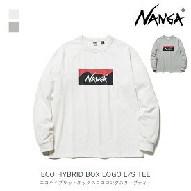 NANGA ナンガ ECO HYBRID BOX LOGO L/S TEE エコ ハイブリッド ボックス ロゴ ロングスリーブ ティー メンズ ウィメンズ アパレル アウトドア キャンプ Tシャツ