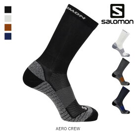 SALOMON サロモン AERO CREW エアロクルー ユニセックス スポーツ ソックス ハイソックス 靴下 トレーニング ランニング LC2080500 LC2080600 LC2080700 LC2080800