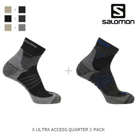 SALOMON サロモン X ULTRA ACCESS QUARTER 2-PACK エックスウルトラアクセスクォーター 2足パック メンズ スポーツ ソックス 靴下 トレーニング ランニング LC2082800 LC2082900 LC2083000