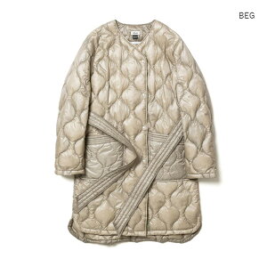 �i���K NANGA ONION QUILT NO COLLAR DOWN HALF COAT �I�j�I���L���g�m�[�J���[�_�E���n�[�t�R�[�g ���f�B�[�X �A�p���� �g�b�v�X �A�E�^�[ �_�E�� �R�[�g �L�����v �A�E�g�h�A �t�@�b�V���� ND2242-1C316