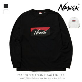 NANGA ナンガ ECO HYBRID BOX LOGO L/S TEE エコ ハイブリッド ボックス ロゴ ロングスリーブ ティー メンズ ウィメンズ アパレル アウトドア キャンプ Tシャツ NW2311-1G206