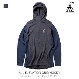 STATIC スタティック ALL ELEVATION GRID HOODY オール エレベーション グリッド フーディ 登山 縦走 ハイキング ボルダー トレッキング アウトドア ウェア フーディートップス ウール