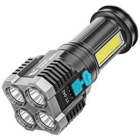 即納 LED懐中電灯 LEDライト COBライト 超明るい USB充電式 ハンディライト IPX6防水 小型 超高輝度 登山 夜釣り 作業用 フラッシュ アウトドア 地震/防災