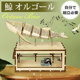 オルゴール 鯨 音楽ボックス DIY 手回し 子供 大人 向け 3D立体パズル おもちゃ 置き物 クリスマス 母の日 ホワイトデー 誕生日 記念 お祝い プレゼント ギフト