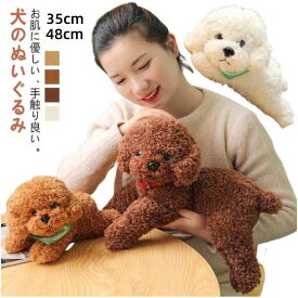 犬 ぬいぐるみ プードル可愛い トイプードル ぬいぐるみ プレミアムパピー プレゼント かわいい 犬雑貨 ギフト 元気な仔犬 トイプードル ショコラちゃん 犬 プードル ぬいぐるみ 誕生日 プレゼント 抱き枕 かわいい 添い寝 寝かしつけ ふわふわ 子供 彼女 クリスマス 記念日