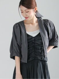 【SALE／69%OFF】バルーンスリーブショートブルゾン Te chichi テチチ ジャケット・アウター ブルゾン・ジャンパー グレー ブラック ベージュ【RBA_E】[Rakuten Fashion]