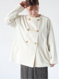 【SALE／43%OFF】【撥水/防花粉】ノーカラーショートコート Lugnoncure テチチ ジャケット・アウター その他のジャケット・アウター ベージュ ネイビー ホワイト【RBA_E】【送料無料】[Rakuten Fashion]