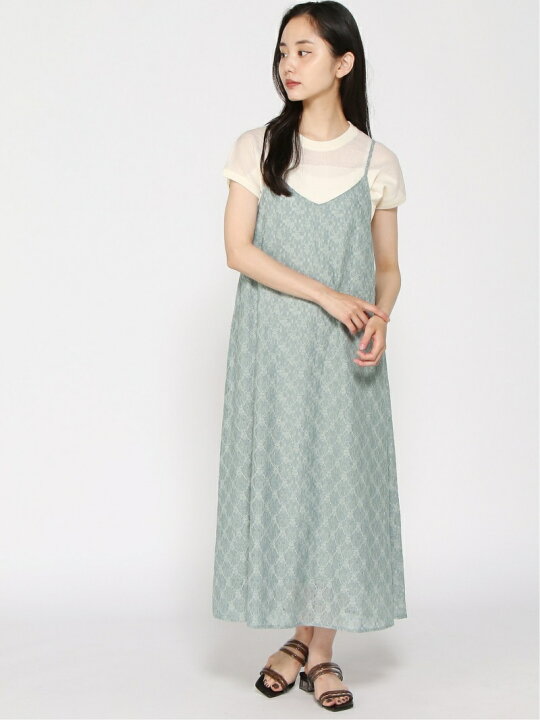 楽天市場 Sale 50 Off Techichi Terrasse レースキャミワンピース Te Chichi Terrasse テチチ ワンピース キャミワンピース グリーン グレー ベージュ Rba E Rakuten Fashion Te Chichi