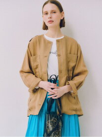 ノーカラーサファリジャケット《2026 spring catalog item》 Te chichi テチチ ジャケット・アウター ノーカラージャケット ベージュ ブラウン ネイビー【送料無料】[Rakuten Fashion]